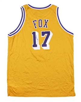 1998-99 Rick Fox Game Used & Signed Los Angeles Lakers Home Jersey (Fox LOA)
